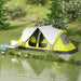 Camping Tent with 2000mm Waterproof Rainfly in Yellow (6 - 8 persons) - Little and Giant Explorers Outsunny