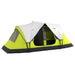 Camping Tent with 2000mm Waterproof Rainfly in Yellow (6 - 8 persons) - Little and Giant Explorers Outsunny