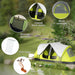 Camping Tent with 2000mm Waterproof Rainfly in Yellow (6 - 8 persons) - Little and Giant Explorers Outsunny