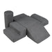 6-Piece Baby Climbing Blocks – Grey | Soft Play Modular Set - Chenille Fabric COSTWAY - Little and Giant Explorers Costway