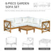 6 Piece Elegant Wood Frame Outdoor Patio Dining Set with Cushions - Little and Giant Explorers Outsunny