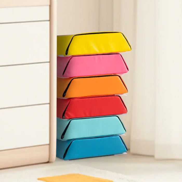 6-Piece Foam Blocks Toy Set | Trapezoid Design with Multiple Playing Possibilities - Little and Giant Explorers Costway