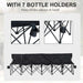 6 Seat Portable Folding Camping Bench with Cooler Bag - Little and Giant Explorers Outsunny