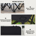 Close-up details of black 6-seater folding sports bench with reinforced stability parts.