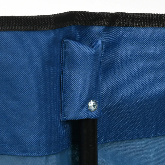 6-Seater Folding Sports Bench – Blue | Portable Team Sideline Chair with Cup Holders OUTSUNNY - Little and Giant Explorers Outsunny