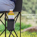 6 Seater Folding Camping Chair with Cup Holders in Charcoal Grey - Little and Giant Explorers Outsunny
