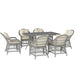 Rattan/Wicker Dining Set with Seat and Back Cushions - Little and Giant Explorers Outsunny