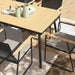 6 Seater Garden Dining Set with Soft Cushions in Natural Wood Finish - Little and Giant Explorers Outsunny
