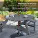 6 Seater Wooden Picnic Table and Bench Set in Grey - Little and Giant Explorers Outsunny