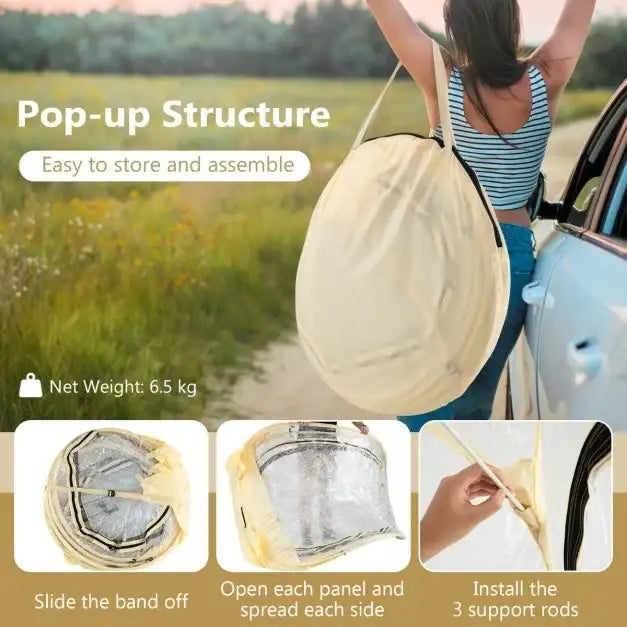 Spacious 6-Sided Pop-Up Bubble Tent (6 - 10 persons) - Little and Giant Explorers Costway