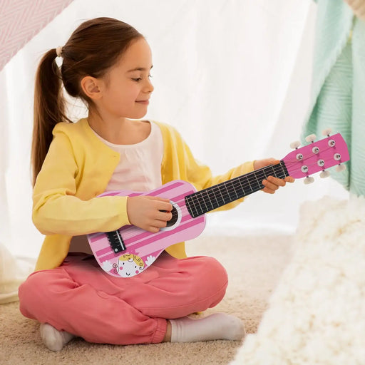 6-String Acoustic Kids Guitar - Pink | Wooden Instrument - Child Size 53cm SOKA® - Little and Giant Explorers SOKA Play Imagine Learn