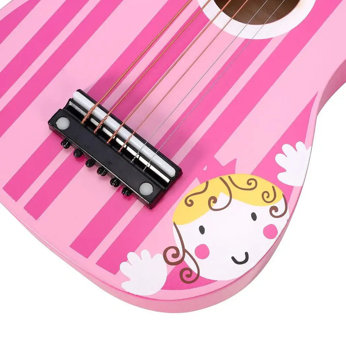 6-String Acoustic Kids Guitar - Pink | Wooden Instrument - Child Size 53cm SOKA® - Little and Giant Explorers SOKA Play Imagine Learn