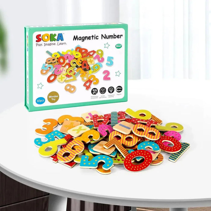 60 Magnetic Numbers - Little and Giant Explorers SOKA Play Imagine Learn