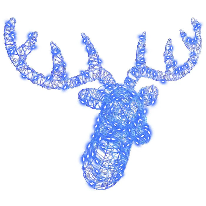 60cm Acrylic Reindeer Head – Blue LED Design | Modern Indoor Christmas Decoration VIDAXL - Little and Giant Explorers vidaXL