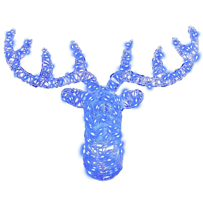 60cm Acrylic Reindeer Head – Blue LED Design | Modern Indoor Christmas Decoration VIDAXL - Little and Giant Explorers vidaXL