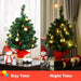 60cm Christmas Tree – Tabletop Pre-Lit Tree | Red Berries and Golden Balls COSTWAY - Little and Giant Explorers Costway
