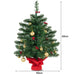 60cm Christmas Tree – Tabletop Pre-Lit Tree | Red Berries and Golden Balls COSTWAY - Little and Giant Explorers Costway