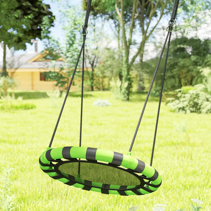 60cm Diameter Kid Nest Swing Seat in Green and Black - Little and Giant Explorers AIYAPLAY