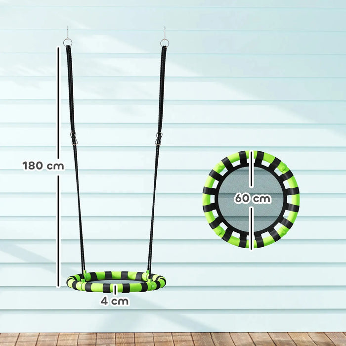60cm Diameter Kid Nest Swing Seat in Green and Black - Little and Giant Explorers AIYAPLAY