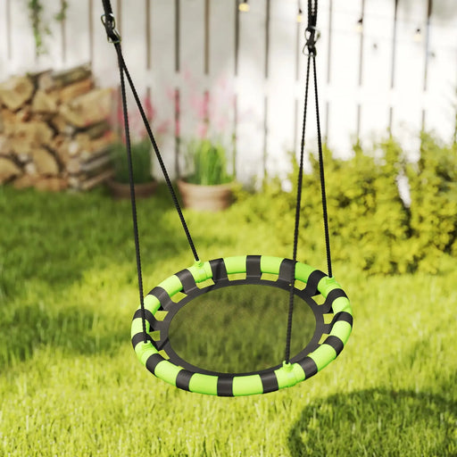 60cm Diameter Kid Nest Swing Seat in Green and Black - Little and Giant Explorers AIYAPLAY