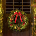 60cm Pre-Lit Artificial Christmas Door Wreath with LED Lights - Little and Giant Explorers HOMCOM