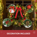 60cm Pre-Lit Artificial Christmas Door Wreath with LED Lights - Little and Giant Explorers HOMCOM