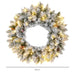 60cm Snowy Pine Cone and Berry Christmas Wreath, with LED Lights - Little and Giant Explorers HOMCOM