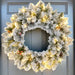 60cm Snowy Pine Cone and Berry Christmas Wreath, with LED Lights - Little and Giant Explorers HOMCOM