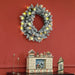 60cm Snowy Pine Cone and Berry Christmas Wreath, with LED Lights - Little and Giant Explorers HOMCOM