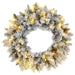 60cm Snowy Pine Cone and Berry Christmas Wreath, with LED Lights - Little and Giant Explorers HOMCOM