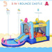 Bounce Castle with Trampoline and Slide Pool with Blower - Little and Giant Explorers Outsunny