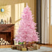 6FT Artificial Christmas Tree in Pink - Little and Giant Explorers HOMCOM