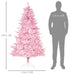 6FT Artificial Christmas Tree in Pink - Little and Giant Explorers HOMCOM