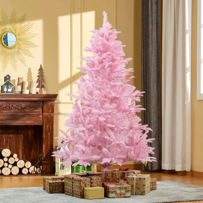 6FT Artificial Christmas Tree in Pink - Little and Giant Explorers HOMCOM