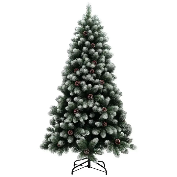 6ft Artificial Christmas Tree | Snow-Dipped Pine with Cones - 774 Tips HOMCOM - Little and Giant Explorers HOMCOM