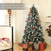 6ft Artificial Christmas Tree | Snow-Dipped Pine with Cones - 774 Tips HOMCOM - Little and Giant Explorers HOMCOM