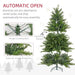 6FT Artificial Christmas Tree with 1821 Tips and Metal Base - Little and Giant Explorers HOMCOM