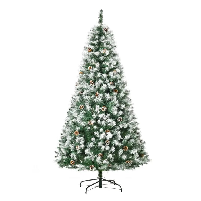 6FT Artificial Christmas Tree with Pine Cones - Little and Giant Explorers HOMCOM