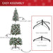 6FT Artificial Pencil Christmas Tree with Red Berries and Pinecones - Little and Giant Explorers HOMCOM