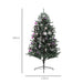 6FT Artificial Pre-Lit Christmas Tree with Purple Ornaments - Little and Giant Explorers HOMCOM