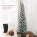 6FT Artificial Snowy Pencil Christmas Tree - Little and Giant Explorers HOMCOM