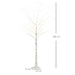 6FT Artificial White Birch Tree with Warm White Pre-Lit LED Light - Little and Giant Explorers HOMCOM