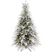 6FT Bushy Snow-Flocked Artificial Christmas Tree with LED Lights - Little and Giant Explorers HOMCOM