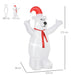 6FT Christmas Inflatable Bear - Little and Giant Explorers HOMCOM