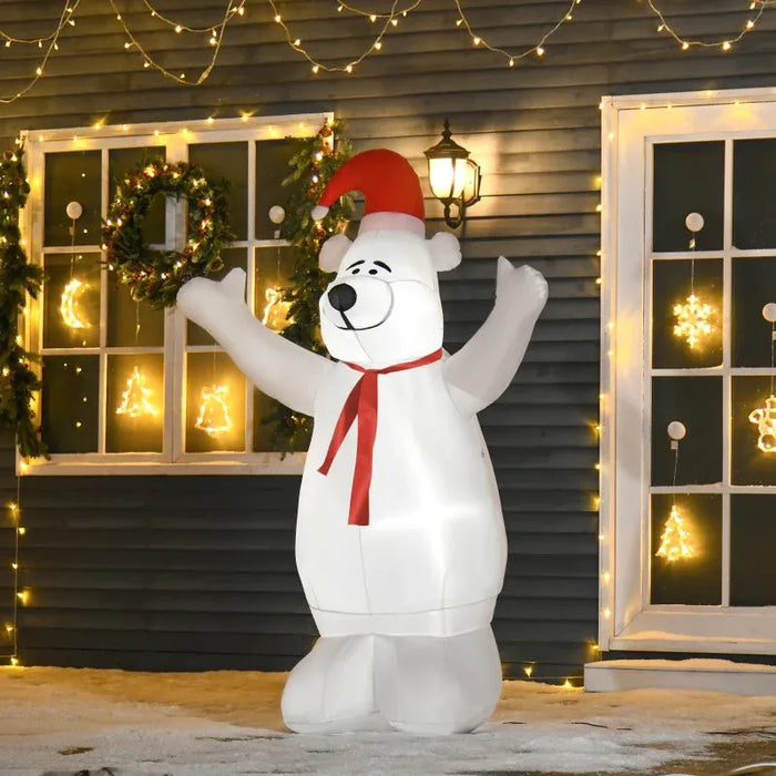 6FT Christmas Inflatable Bear - Little and Giant Explorers HOMCOM