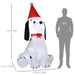 6FT Christmas Inflatable Puppy Dog Wearing Santa Hat - Little and Giant Explorers HOMCOM