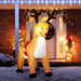 6FT Christmas Inflatable Reindeer with LED Lights - Little and Giant Explorers HOMCOM