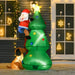 6FT Christmas Inflatable Tree with Santa Claus and Dog - Little and Giant Explorers HOMCOM