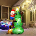 6FT Christmas Inflatable Tree with Santa Claus and Dog - Little and Giant Explorers HOMCOM