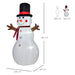 6FT Giant Inflatable Snowman with LED Lights - Little and Giant Explorers HOMCOM